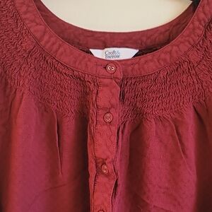 Croft & Barrow Women's Burgundy Blouse